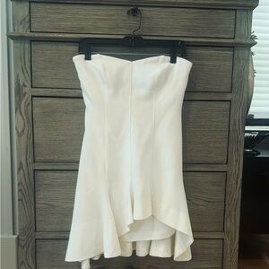 Cinq a Sept white strapless dress. Size 4.